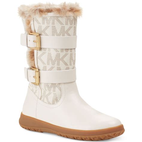 women michael kors white boots|Michael Kors outlet kara bootie.